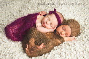 Timeless Greenville SC Newborn Twin Photographer