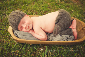 Pure Simple Outdor Smiling Newborn Photos Greenville SC