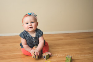 Sweet Girl Six Month Baby Plan Photography Greer SC