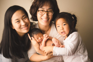 Three Generations portrait with newborn Baby Thornblade SC