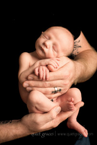 Newborn Boy in Daddy's Hand Picture South Carolina