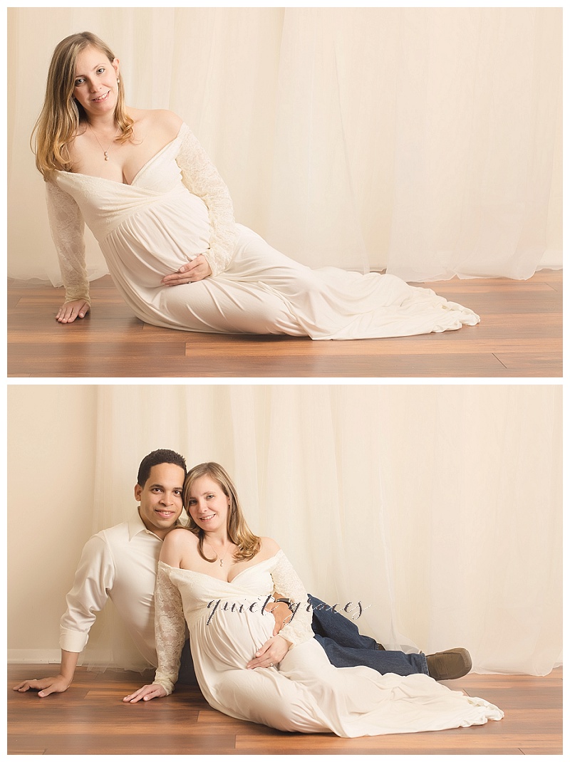 Studio Maternity Photographer with wardrobe Greenville SC