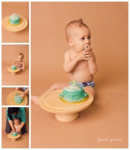 Baby Boy Cake Smash Photography Greenville SC