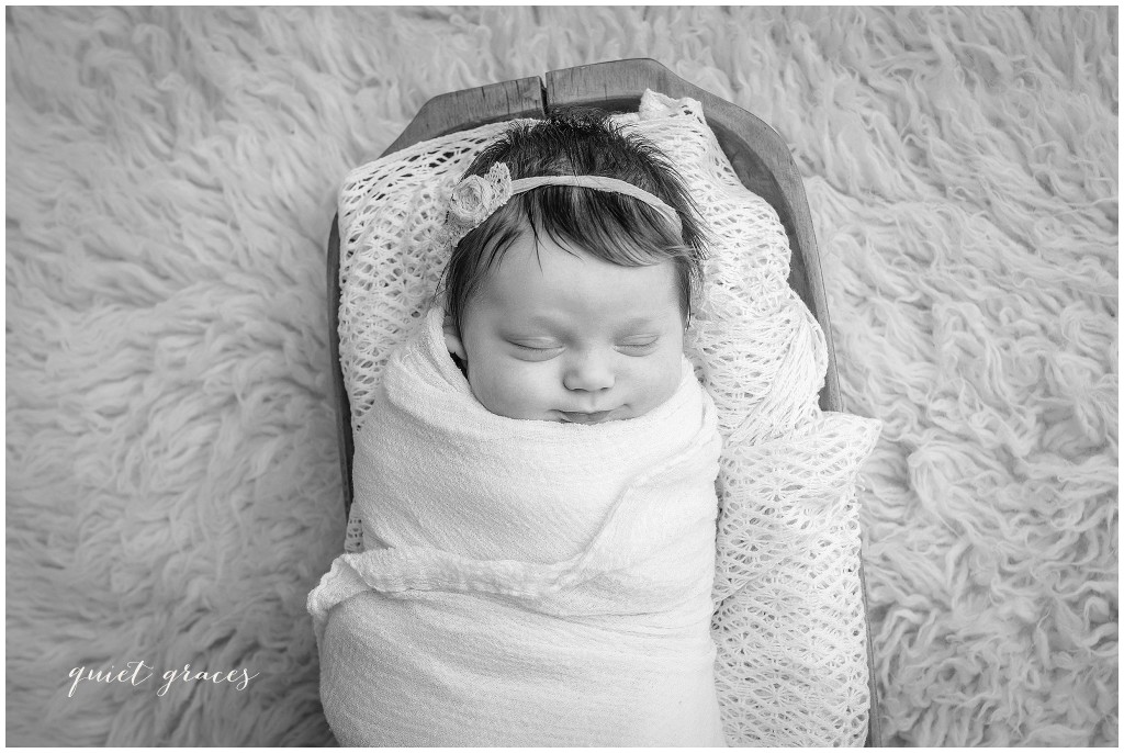 Baby Girl Newborn black and white pictures South Carolina