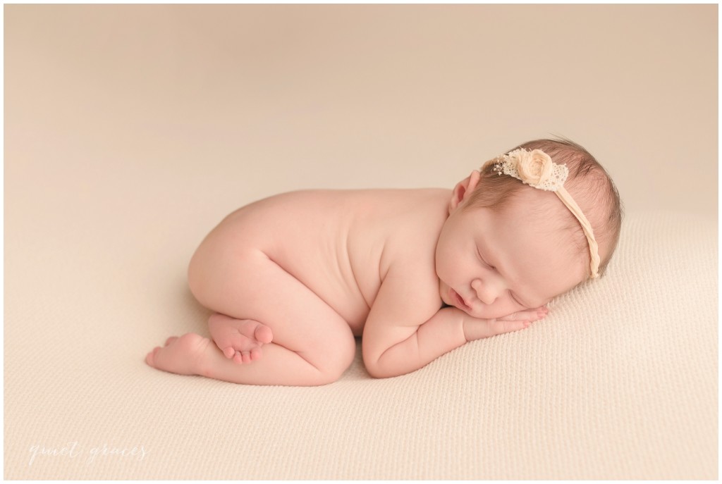 Sleepy Newborn Baby Girl Pictures Greenville SC