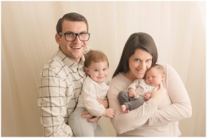Family Pictures with Newborn and One year old Simpsonville SC