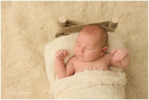 Newborn Baby Boy Sleeping in Little Bed Greenville SC