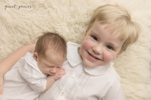 Newborn Baby with big brother Greenville SC