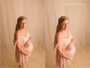 Light and Airy Studio Maternity Pictures Simpsonville SC