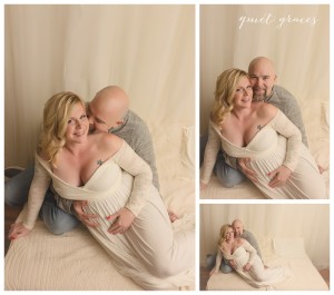 Studio Photographer Maternity with Dad Greenville SC