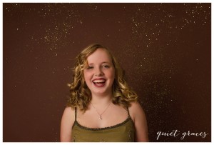 Teen in Glitter Princess Session