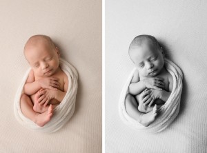 Simple Clean Newborn Posed on White SImpsonville SC