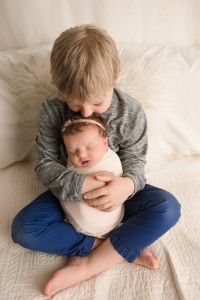 Newborn baby with brother pictures Simpsonville SC