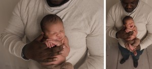 Newborn in Daddys hands Greer SC