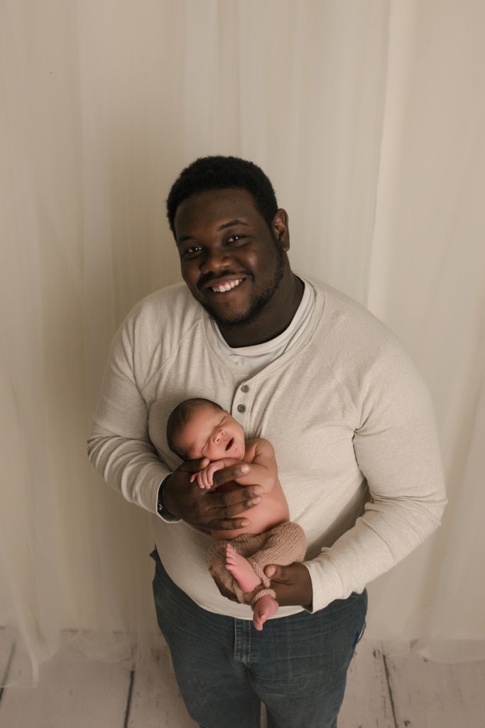 Newborn with Daddy Greenville SC Photos