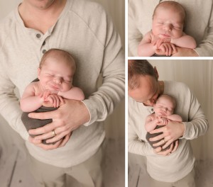 Newborn with Daddy Pictures Greenville SC