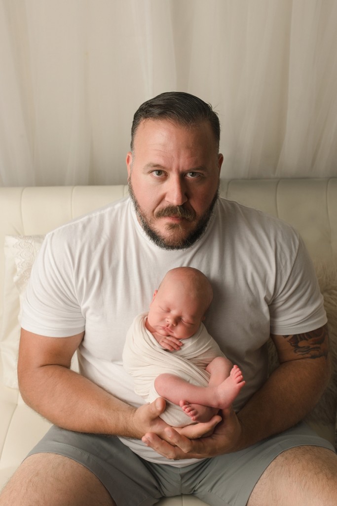 Newborn Baby with daddy Greer SC
