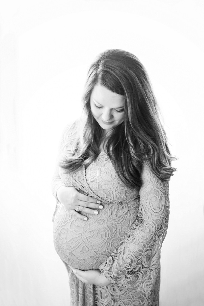 Dreamy Backlit Simpsonville SC Studio Maternity Photographer