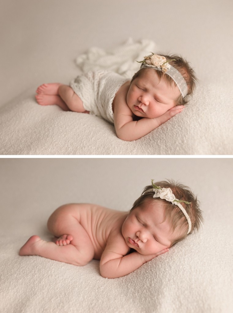 Stunning Minimalist Girl Newborn Photos Greenville SC