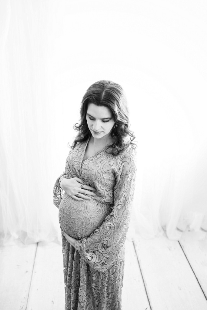 Simple Timeless Studio Maternity Photos Simpsonville SC