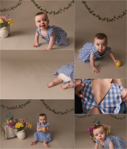 Retro Picnic Girls Cake Smash Photography Greer SC