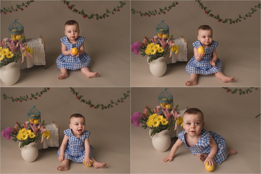 Retro Picnic Girls Cake Smash Photography SImpsonville SC