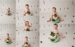 Greenville SC Simple Fun Studio Cake Smash Photography