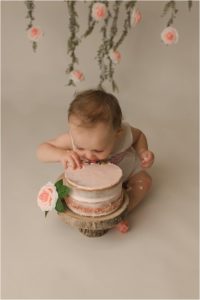 Simple Timeless One Year Cake Smash Photography Greenville SC