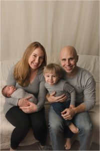 Greer SC Newborn Photography with Big Brother. Family with newborn and two year old boy.