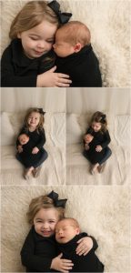 Big Sister and Newborn Photos Greenville SC