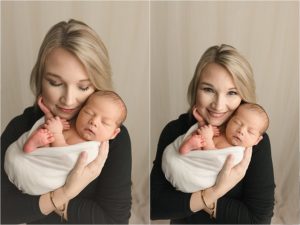Newborn Photos with Mom Greenville SC