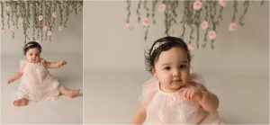 Floral Princess Cake Smash Photography Greenville SC