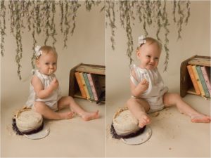 Simple Dreamy Cake Smash Photos Simpsonville SC