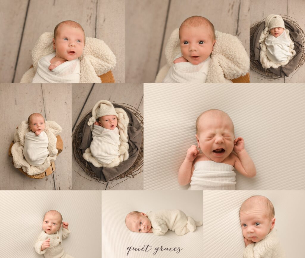 Awake Newborn Pictures Simpsonville SC Natural Classic