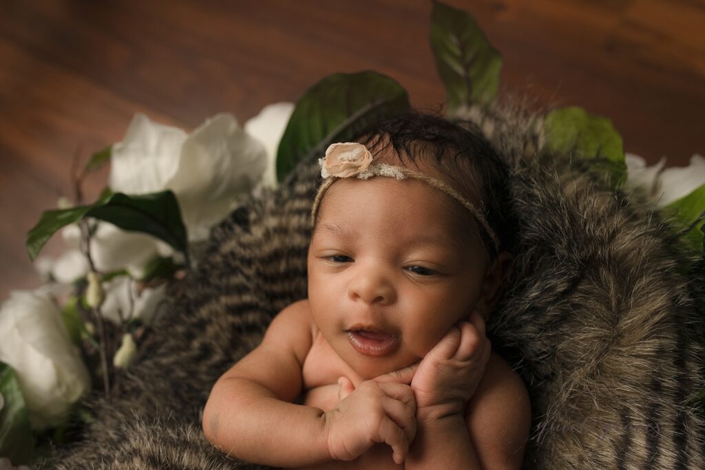 Simpsonville Newborn Photographer Older Baby Awake Photos